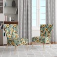 thumbnail image 2 of Designart "Serenade Of Funky Florals In Beige Pop Art" Chaise d'Appoint Rembourrée - Fauteuil Cottage pour Salon, 2 of 7