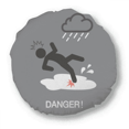 thumbnail image 1 of Logo Slippery Road Be Carefull Round Throw Pillow Home Decoration Cushion, 1 of 3
