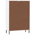 thumbnail image 5 of vidaXL Bookcase with Metal Legs White 90x35x128.5 cm Solid Wood OSLO, 5 of 5