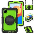 thumbnail image 1 of XYX For Xiaomi Redmi Pad SE 8.7 inch 2024, 360 Rotating Shockproof Cover with Stand, Screen Protector, Shoulder Strap, Lime PC, 1 of 7