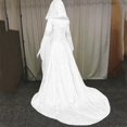 thumbnail image 4 of Penkiiy Robes d'Invité de Mariage pour Femmes Robe de Sorcière Médiévale pour Femmes Grande Taille Robe à Capuche Renaissance Robe de Cour Gothique Robe Blanche, 4 of 7
