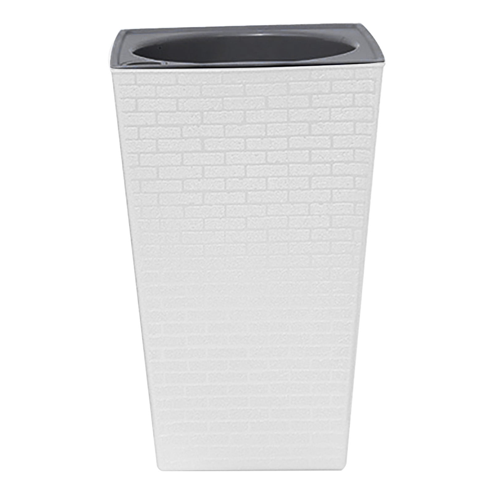 weibbin Plastic High End Multi Color Water Storage Lazy Flower Pot Brick Pattern Imitation Metal Plastic Flower
