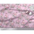 thumbnail image 2 of Soimoi Pink Poly Georgette Fabric Grass & Flamingo Bird Decor Fabric Printed Yard 52 Inch Wide, 2 of 3