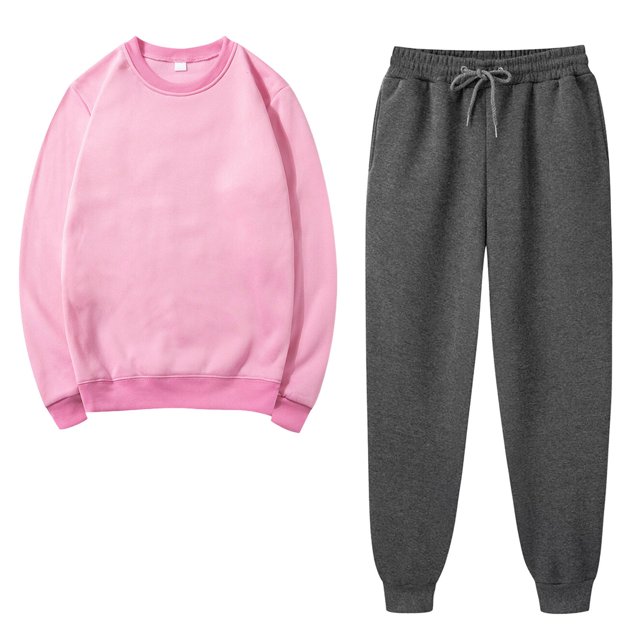 Besolor Ensembles 2 Pcs pour Femmes Survêtements Décontractés Chandail à Col Rond et Pantalon de Jogging Ensembles d'Entraînement Survêtements