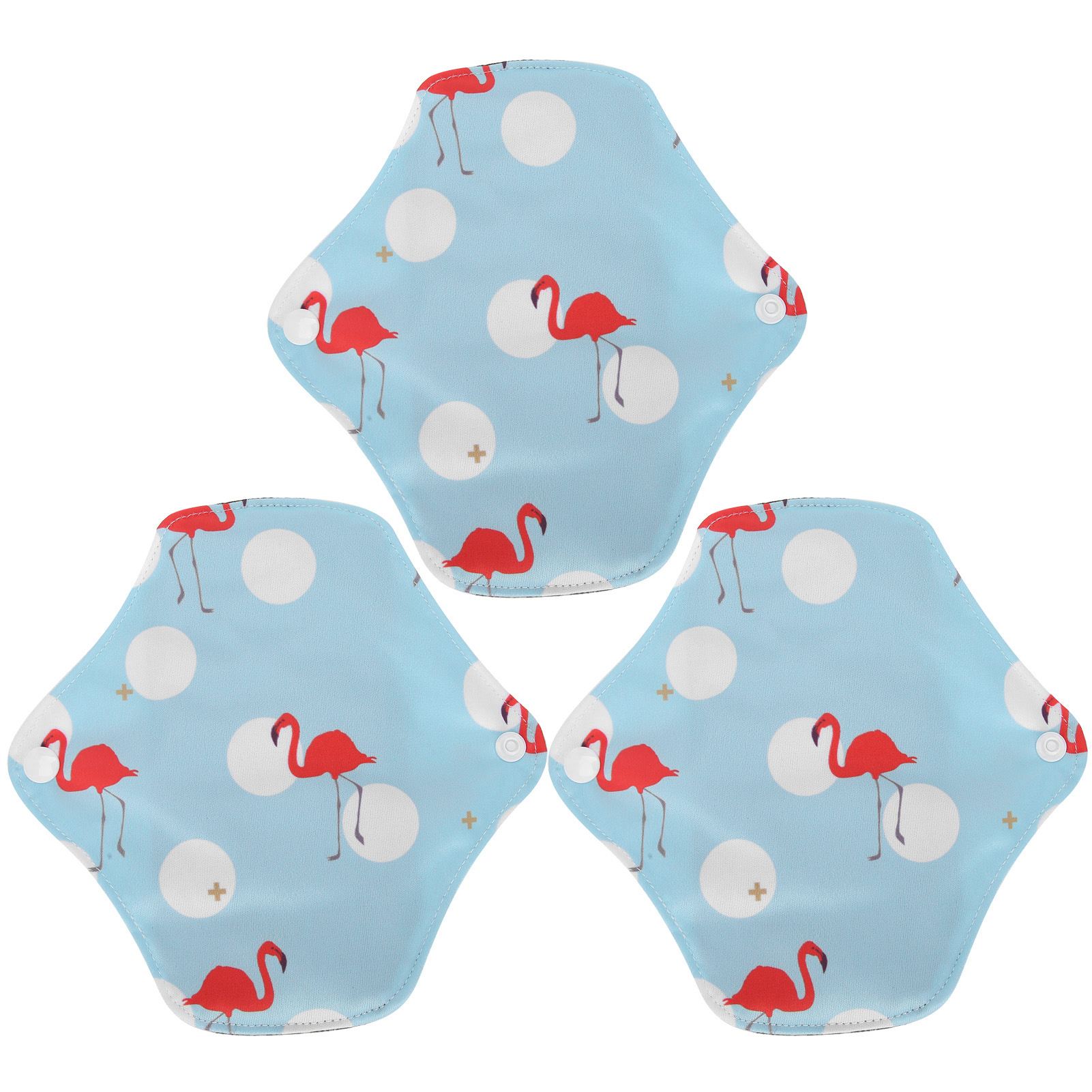 Filfeel Cloth Sanitary Towels, Soft Waterproof Reusable Breathable 3Pcs Menstrual Pads, For Travel Outdoor