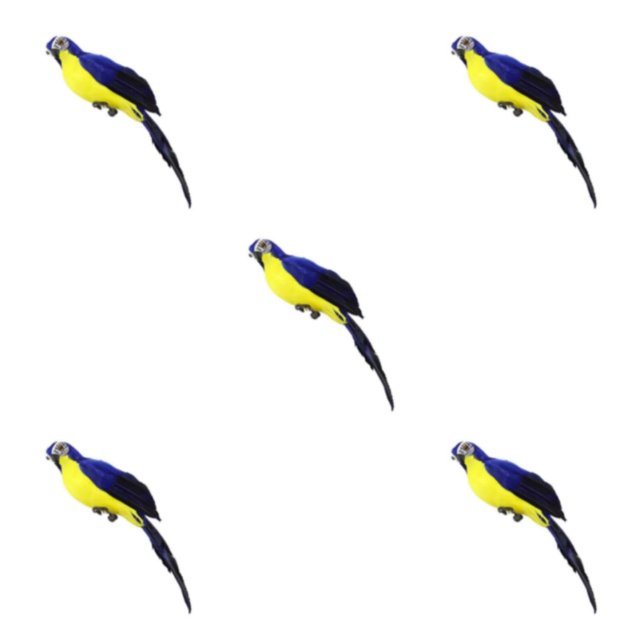 VONKY Simulation Parrot Statue Party Favors for Tree Yard Patio Home Lawn Wall Blue 25x7cm 5Set