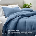 thumbnail image 2 of Bare Home Goose Down Alternative Comforter Set - 3 Piece Set - Queen, Coronet Blue, 2 of 7