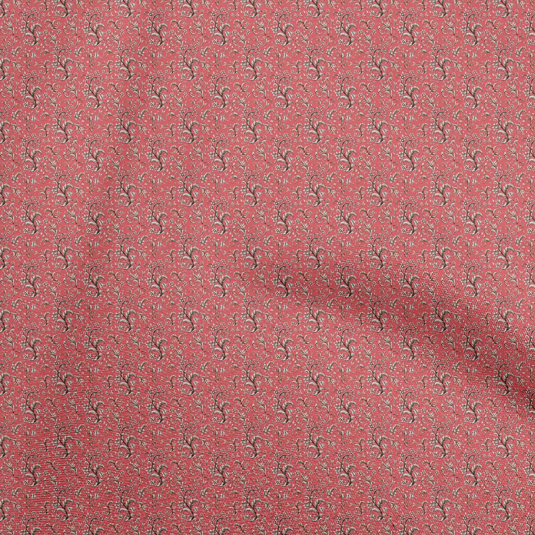 oneOone Georgette Viscose Red Fabric Baroque Sewing Craft Projects Fabric Prints By Yard 42 Inch Wide