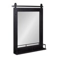 thumbnail image 1 of Kate and Laurel Cates Farmhouse Vertical Mirror with Shelf, 24 x 31, Black, Decorative Rustic Wall Mirror with Functional Shelf for Storage and Display, 1 of 8