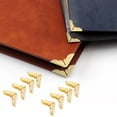 thumbnail image 4 of 100 Pcs Protecteurs d'Angle de Livre en Métal Jaune Rétro, Protecteurs d'Angle de Fichiers, pour Livre de Scrapbooking, 4 of 8