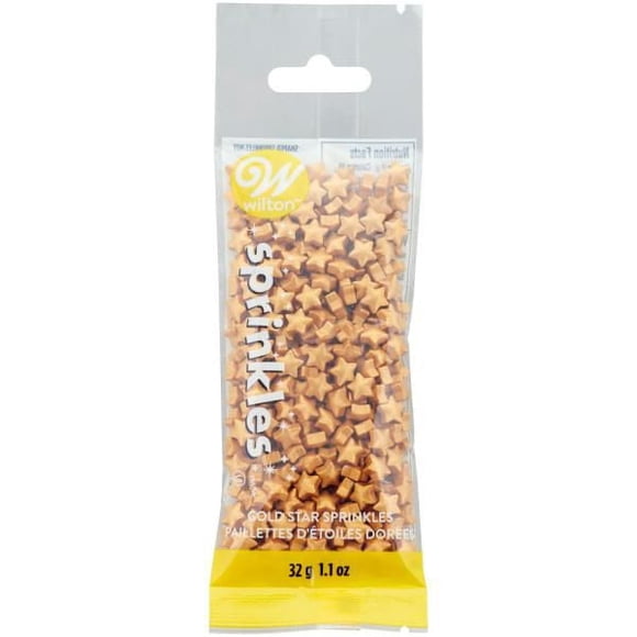 Wilton Gold Stars Sprinkles Pouch, 30 g