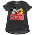thumbnail image 2 of Disney Mickey Mouse Laying On Text Women's Burnout T-Shirt-Large, 2 of 2