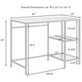 thumbnail image 4 of Crosley Furniture Aimee Glass Desk, Gold, 4 of 5