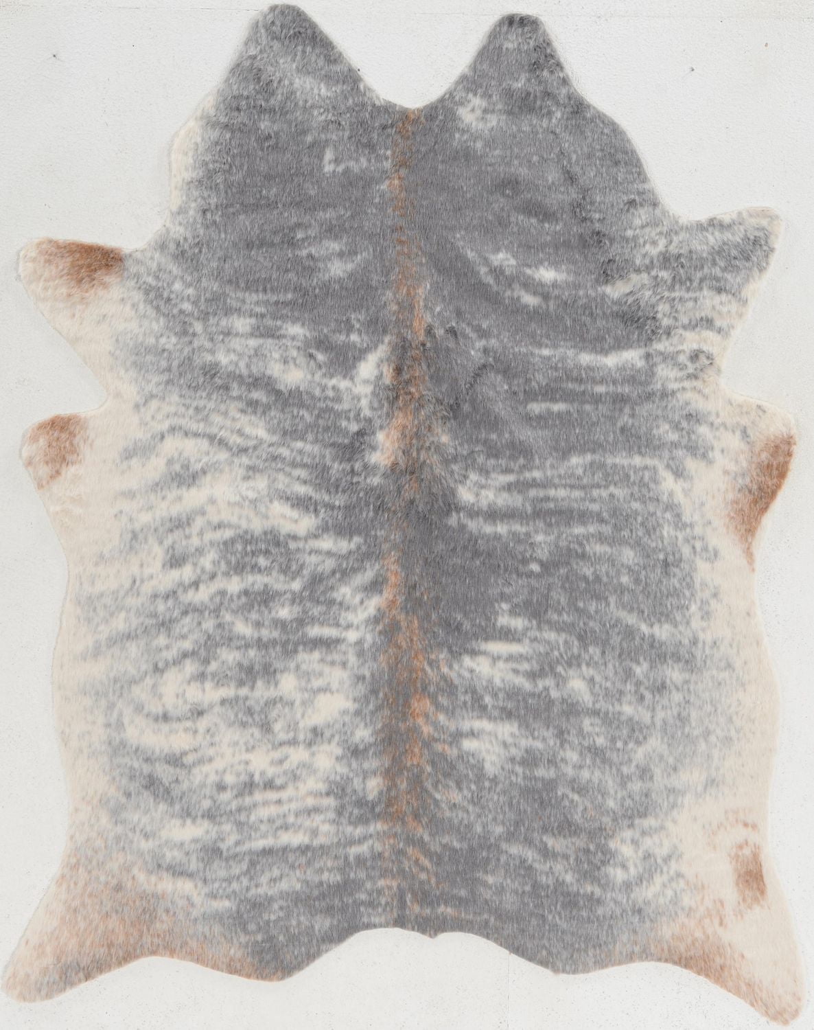 Faux Cowhide Rug, Grey Mix