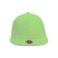 thumbnail image 2 of Top Headwear Plain Flat Bill Fitted Hat, Neon Green 8, 2 of 2