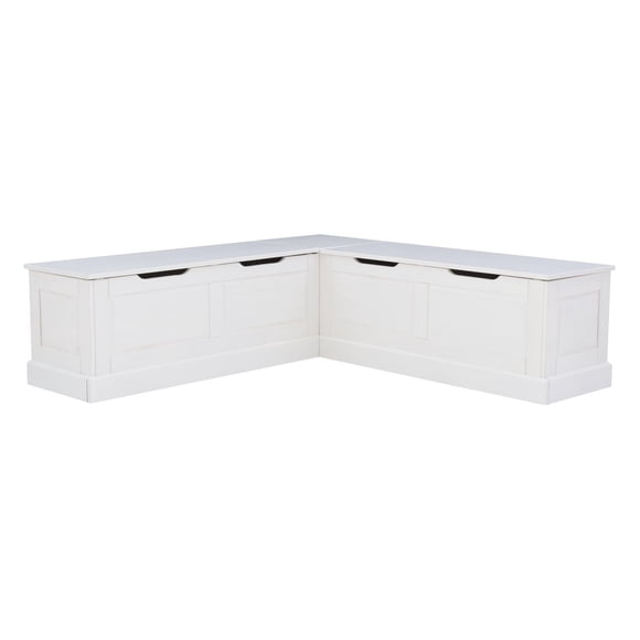 Thurman Backless Corner Breakfast Nook, White