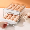 thumbnail image 1 of EGNMCR Kitchen Gadgets, Kitchen Appliances, Kitchen Accessories Slide Style Eggs Box Slide Style Eggs Roller Storage Rack Refrigerator Side Four Layer Antis Drop Eggs Collection Box Eggs storage boxs, 1 of 6