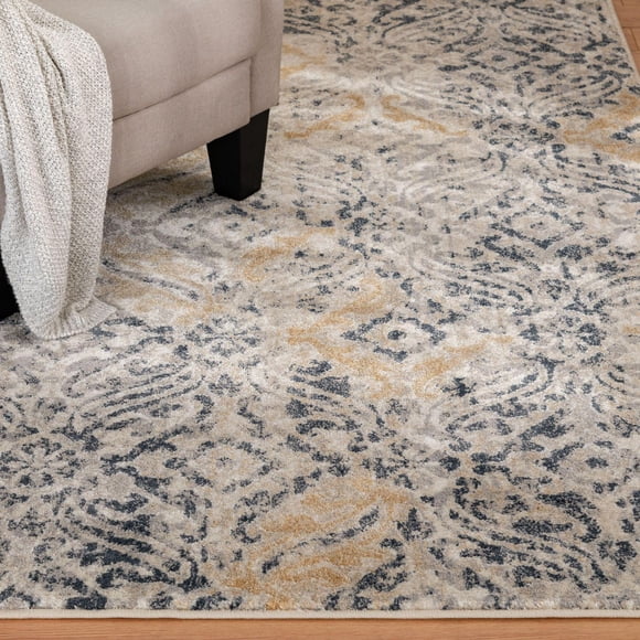 Pescara Blue and Grey Woven Area Rug