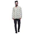 thumbnail image 1 of Atasi Kurta Décontractée Imprimée à Col Chinois Chemise Ethnique Kurta Courte pour Homme Tunique, 1 of 5