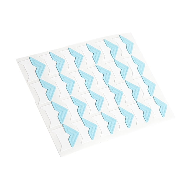 ZheElen 24piece Easy To Remove Vintage Corner Kraft Stickers Durability Wide Application azure green