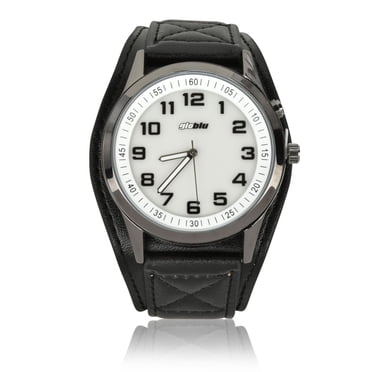 Montre Globlu à bracelet noir et éclairage de nuit pour hommes