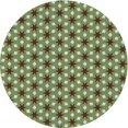 thumbnail image 1 of Ahgly Company Tapis Rond Lavable en Machine Intérieur Transitionnel Chêne Brun, 5 Pieds Rond, 1 of 7