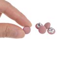 thumbnail image 4 of Unique Bargains 10pcs 16L Fabric Cloth Covered Button 10mm Round Metal Shank Sewing Buttons for Suits Dress Blouses, Deep Pink, 4 of 5