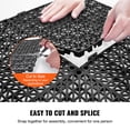 thumbnail image 4 of VEVOR Interlocking Tile 50PCS Black, Drainage Tiles 12" x 12" Splicing, Soft PVC Interlocking Drainage Floor Tiles, Non-Slip Drainage Holes for Restroom, Bathroom, Kitchen, Pool, Wet Areas, 4 of 9