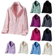 thumbnail image 2 of EQWLJWE Women Double-Sided Fleece Windproof Jacket Full Zip Jackets with Pockets Soft Lightweight Warm Coat Sweater Jacket for Fall Winter Outdoor Winter Jackets for Women 2023, 2 of 2