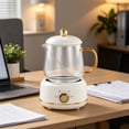 thumbnail image 3 of Weloille Mini Electric Stew Cup 1 Piece, 20.3 oz Multifunctional Glass Health Cup, Portable Heating Water Kettle, 600W Fast Heating Mug for Home Office Travel Tea Making, 3 of 6