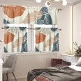 thumbnail image 5 of Valentine''s Day Kitchen Curtains Valance Set of 3,Cute Dwarf 24 Inch Length Tier Curtains with Valance Love Heart Rose Cafe Bar Window Curtains, Rod Pocket,Easy to Install, 5 of 5
