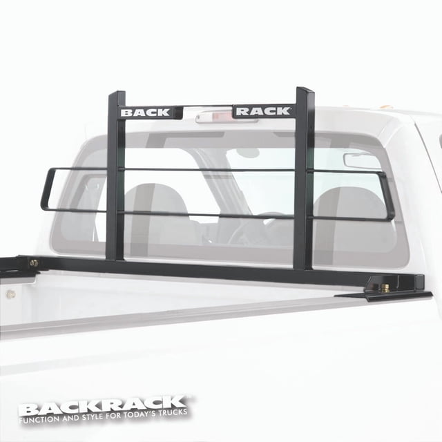 BackRack Headache Rack 15018 Original Rack; Frame Only; Horizontal Bar; Powder Coated; Black; Steel; Can Be Used With Or Without Tonneau Cover; Requires Mounting Kit
