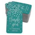 thumbnail image 1 of Inkdotpot Real Silver Foil ThankYou For Celebrating With Me Birthday Tags Favor Hang Paper Tags 100 Pack, 1 of 1