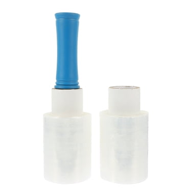 1 Ensemble de Pellicule Étirable à la Main avec Poignée en Plastique 10 cm X 150 m Pellicule Plastique Transparente Pellicule Extensible Robuste Industrielle Rouleau de Pellicule Étirable pour Emballage Déménagement