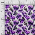thumbnail image 1 of oneOone Cotton Flex Purple Fabric Florals Craft Projects Decor Fabric Printed By The Yard 40 Inch Wide, 1 of 4
