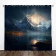 thumbnail image 1 of Tropical Palm 3-Piece Kitchen Curtain Set, Rod Pocket Kitchen Curtain Valance and Tiers Set, Washable Drape Window Treatment Set (54"x18"+27.5"x24"x2), 1 of 4