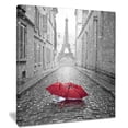 thumbnail image 1 of Design Art Eiffel View from Paris Street Cityscape Photo Canvas Art Print, 1 of 2