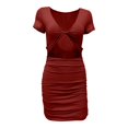 thumbnail image 2 of Gspmoly Robes pour Femmes, Robe Chandail Imprimée à Col Rond et Manches Courtes pour Femmes, Robes de Vacances pour Femmes jusqu'à 65 % de Rabais, 2 of 3