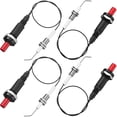 thumbnail image 1 of 4 Pieces Propane Push-Type Piezo Igniter Kit with Threaded Ceramic Electrode Ignition Plug Wire 30 cm for Gas Grill, 1 of 7