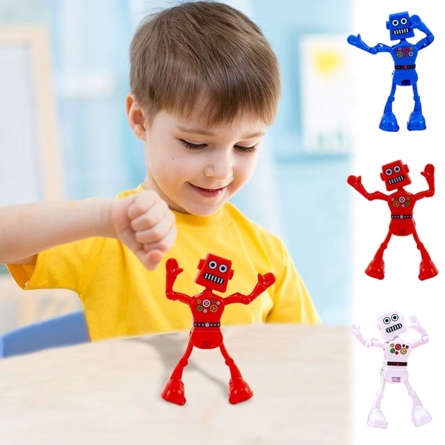 Fridja Décoration de Noël Jouet Robot Dansant à Remonter pour Enfants - Adorable Figurine d'Action Miniature de Danse