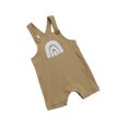 thumbnail image 2 of Xingqing Summer Newborn Baby Girls Boys Rompers 6 Colors Rainbow Printed Strap Sleeveless Button Jumpsuits, 2 of 7