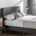 thumbnail image 4 of Zinus Lottie Square Stitched Upholstered Platform Bed Frame with Headboard, 4 of 7
