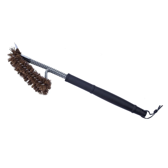 Brosse à barbecue de 18 po avec soies en rondier et racloir en acier inoxydable de Dyna-Glo