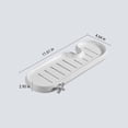 thumbnail image 3 of Adjustable Faucet Sponge Holder – Rustproof Stainless Steel Organizer for Kitchen Sink & Bathroom Shower, Tool-Free Installation & Ventilated Design White, 3 of 8