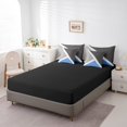 thumbnail image 4 of YST Geometric Triangle 7-Piece Bedding Set, King Size, Blue Dark Grey Light Gray, Modern Geometry, 4 of 5