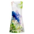 thumbnail image 4 of RKSTN Robe d'Été pour Femmes, Robe Débardeur d'Été Décontractée Ample à Imprimé Floral pour Femmes, Robe de Plage Ajourée Sans Manches, Robes de Plage, Robes Grande Taille pour Femmes, 4 of 5