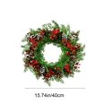 thumbnail image 3 of Amzcrzy Plastics Wreath Christmas Decorations Christmas Wreath Christmas Decoration Door Hanging Wall Hanging Rattan Wreath Window Display Prop Mall Scene Setting Gift Halloween Decorations, 3 of 6