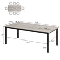 thumbnail image 2 of Kojooin Long Dining Table for 6 People, Large Rectangle Wood Kitchen Table with Sturdy Metal Legs, Modern Industrial Dining Room Table with Round Corner, 2 of 8