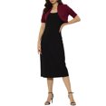 thumbnail image 2 of INSPIRE CHIC Boléros pour Femmes à devant Ouvert, Manches Courtes Froncées, Cardigan Court TG Rouge Vin, 2 of 6