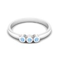 thumbnail image 1 of Bague Empilable pour Femme en Forme de Petit Larimar Rond en Argent Sterling 925, Bijou Délicat, 1 of 3
